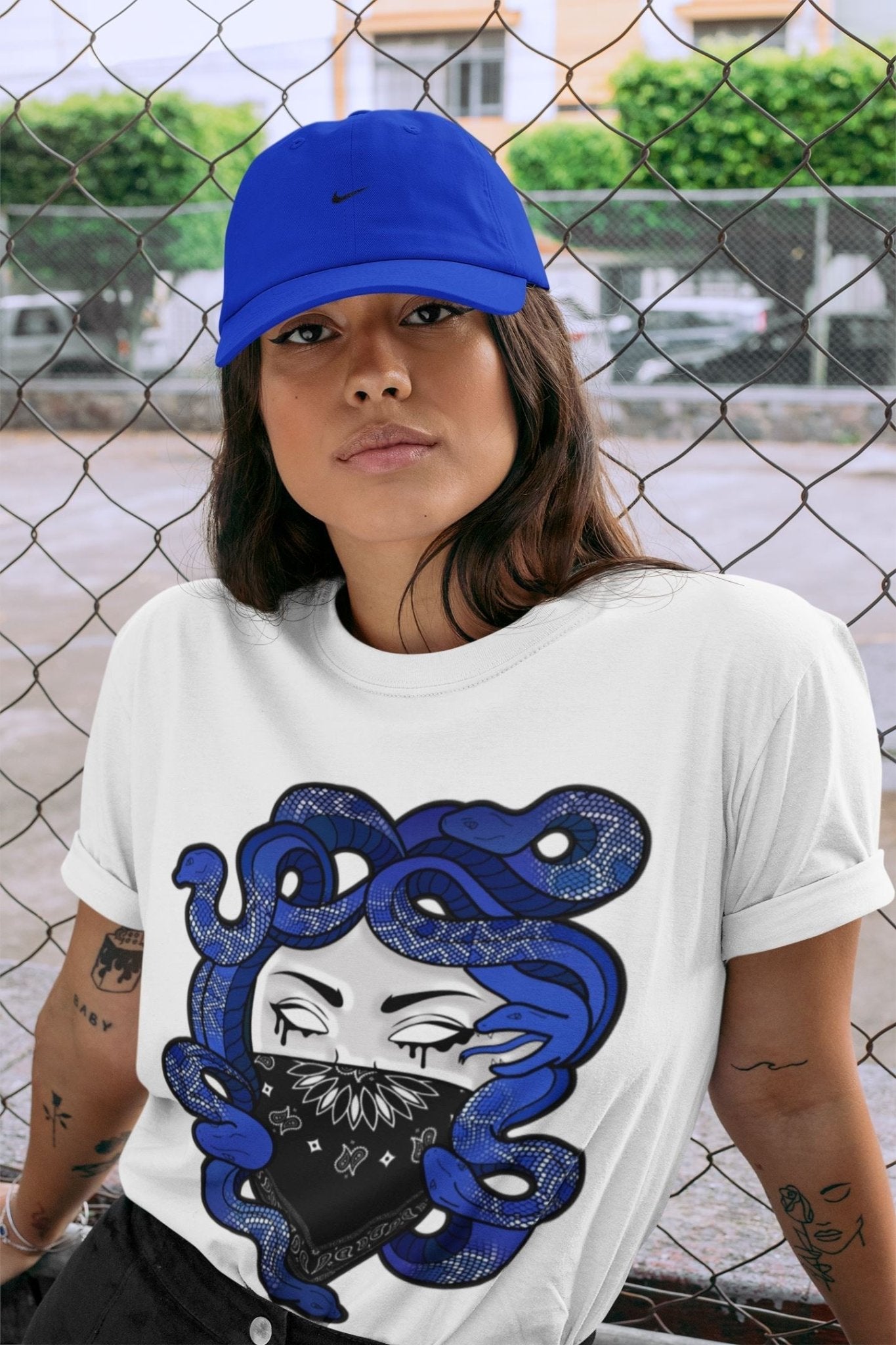 Jordan 13 Hyper Royal Sneaker Match Tees Medusa Sneaker Tees Jordan 13 Hyper Royal Sneaker Release Tees Unisex Shirts