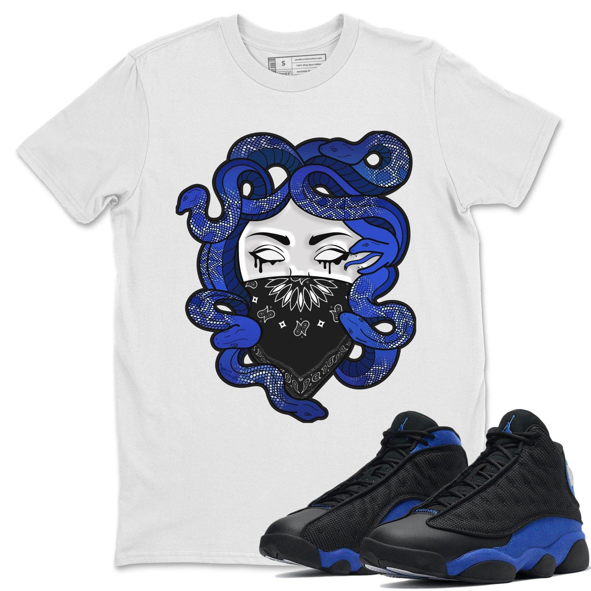 Jordan 13 Hyper Royal Sneaker Match Tees Medusa Sneaker Tees Jordan 13 Hyper Royal Sneaker Release Tees Unisex Shirts