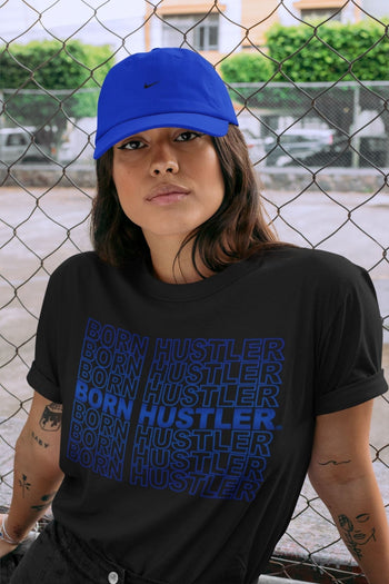 Jordan 13 Hyper Royal Sneaker Match Tees Born Hustler Sneaker Tees Jordan 13 Hyper Royal Sneaker Release Tees Unisex Shirts