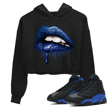 Jordan 13 Hyper Royal Sneaker Match Tees Dripping Lips Sneaker Tees Jordan 13 Hyper Royal Sneaker Release Tees Women's Shirts