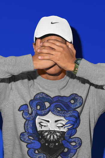 Jordan 13 Hyper Royal Sneaker Match Tees Medusa Sneaker Tees Jordan 13 Hyper Royal Sneaker Release Tees Unisex Shirts