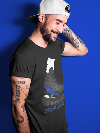 Jordan 13 Hyper Royal Sneaker Match Tees Jordan Gang Sneaker Tees Jordan 13 Hyper Royal Sneaker Release Tees Unisex Shirts
