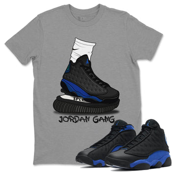 Jordan 13 Hyper Royal Sneaker Match Tees Jordan Gang Sneaker Tees Jordan 13 Hyper Royal Sneaker Release Tees Unisex Shirts