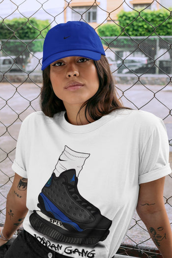 Jordan 13 Hyper Royal Sneaker Match Tees Jordan Gang Sneaker Tees Jordan 13 Hyper Royal Sneaker Release Tees Unisex Shirts