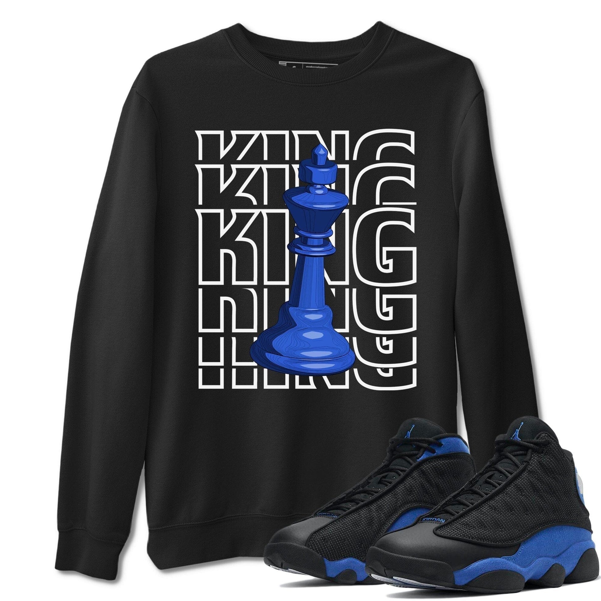 Jordan 13 Hyper Royal Sneaker Match Tees King Sneaker Tees Jordan 13 Hyper Royal Sneaker Release Tees Unisex Shirts