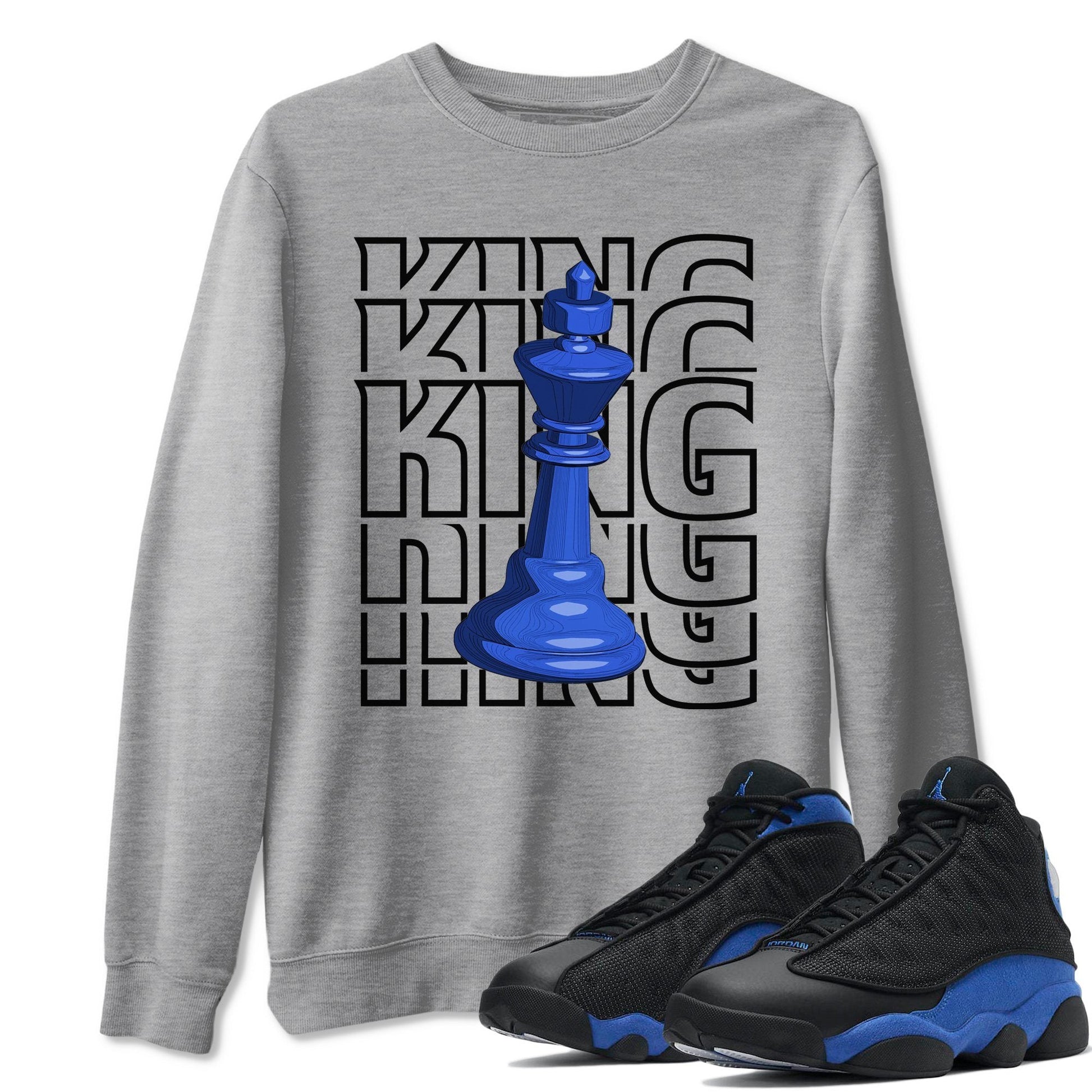 Jordan 13 Hyper Royal Sneaker Match Tees King Sneaker Tees Jordan 13 Hyper Royal Sneaker Release Tees Unisex Shirts