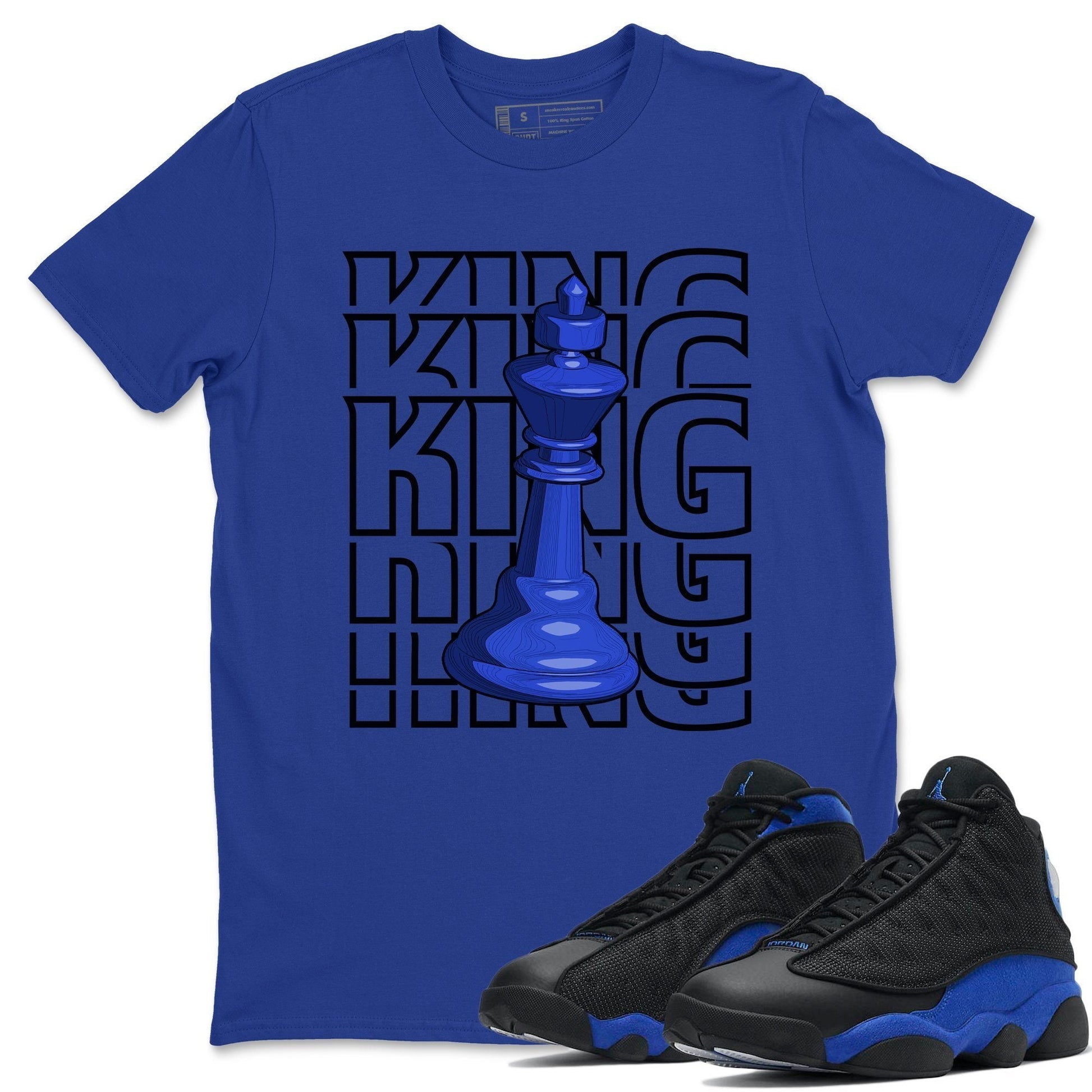 Jordan 13 Hyper Royal Sneaker Match Tees King Sneaker Tees Jordan 13 Hyper Royal Sneaker Release Tees Unisex Shirts