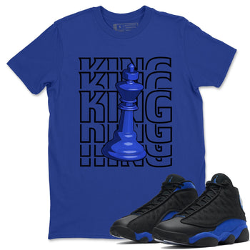 Jordan 13 Hyper Royal Sneaker Match Tees King Sneaker Tees Jordan 13 Hyper Royal Sneaker Release Tees Unisex Shirts