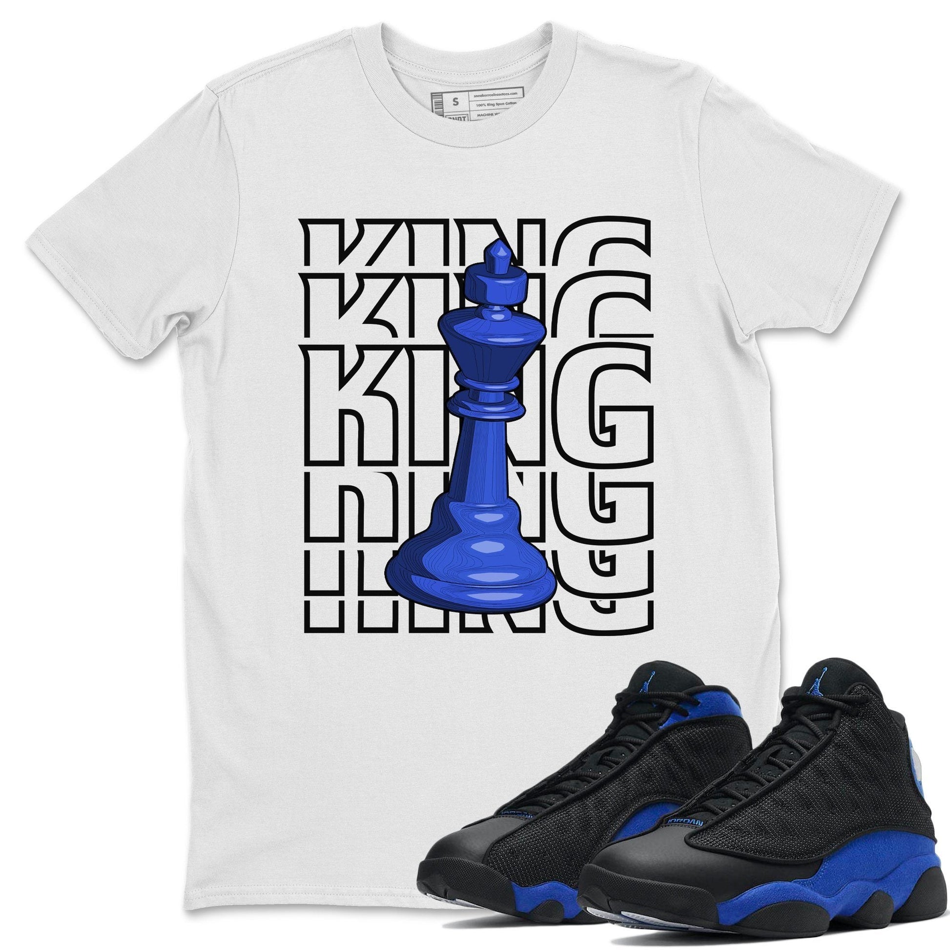 Jordan 13 Hyper Royal Sneaker Match Tees King Sneaker Tees Jordan 13 Hyper Royal Sneaker Release Tees Unisex Shirts