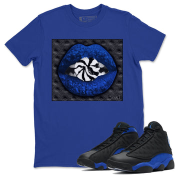 Jordan 13 Hyper Royal Sneaker Match Tees Lips Candy Sneaker Tees Jordan 13 Hyper Royal Sneaker Release Tees Unisex Shirts