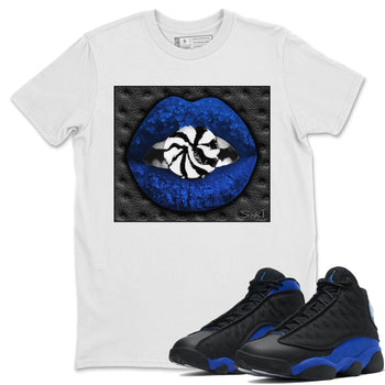 Jordan 13 Hyper Royal Sneaker Match Tees Lips Candy Sneaker Tees Jordan 13 Hyper Royal Sneaker Release Tees Unisex Shirts