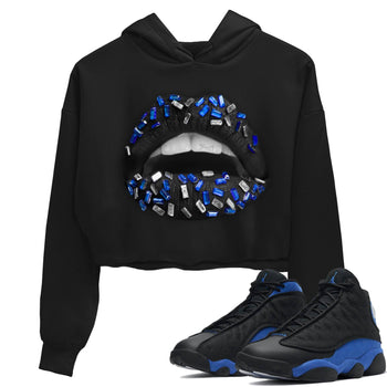 Jordan 13 Hyper Royal Sneaker Match Tees Lips Jewel Sneaker Tees Jordan 13 Hyper Royal Sneaker Release Tees Women's Shirts