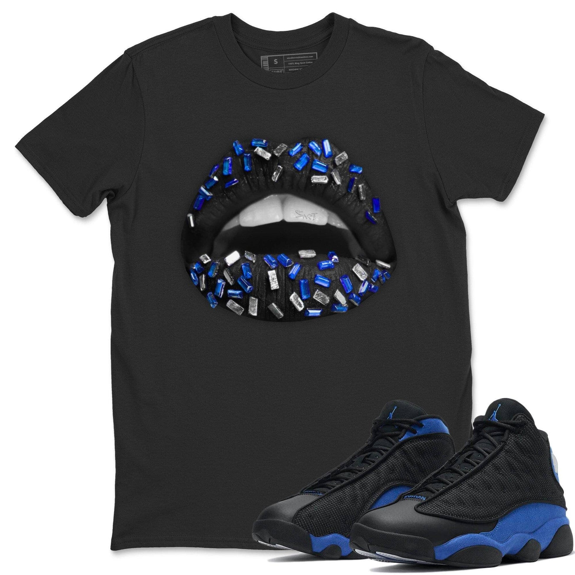Jordan 13 Hyper Royal Sneaker Match Tees Lips Jewel Sneaker Tees Jordan 13 Hyper Royal Sneaker Release Tees Unisex Shirts