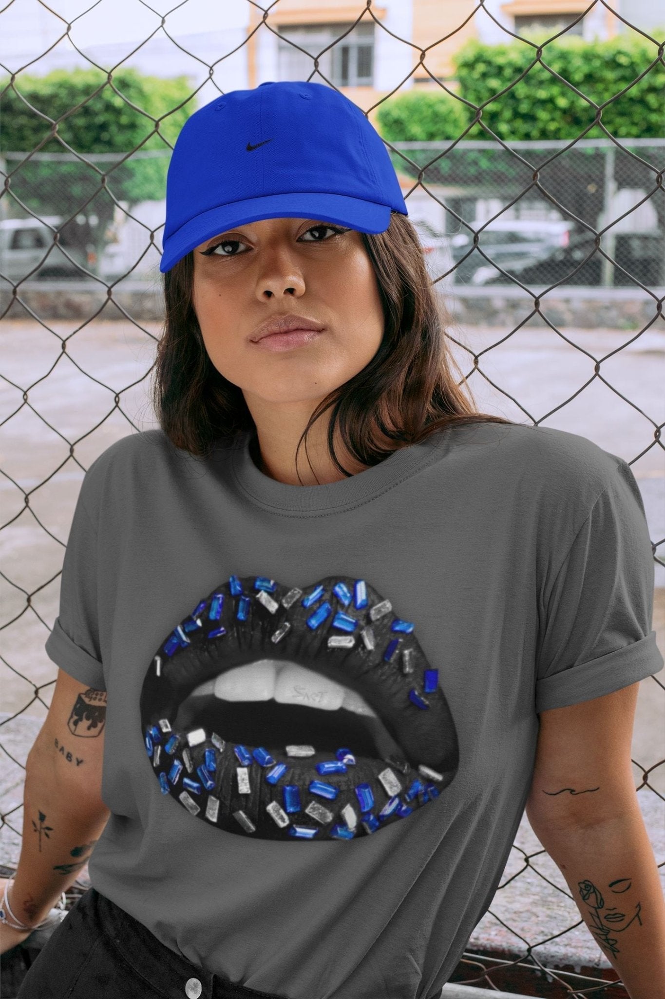 Jordan 13 Hyper Royal Sneaker Match Tees Lips Jewel Sneaker Tees Jordan 13 Hyper Royal Sneaker Release Tees Unisex Shirts