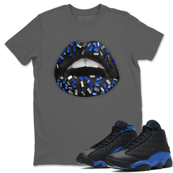 Jordan 13 Hyper Royal Sneaker Match Tees Lips Jewel Sneaker Tees Jordan 13 Hyper Royal Sneaker Release Tees Unisex Shirts