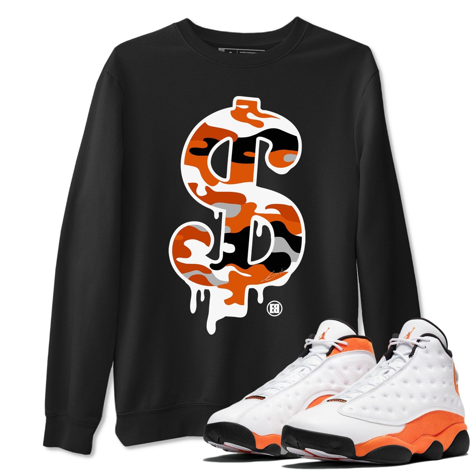 Jordan 13 Starfish Sneaker Match Tees Dollar Camo Sneaker Tees Jordan 13 Starfish Sneaker Release Tees Unisex Shirts