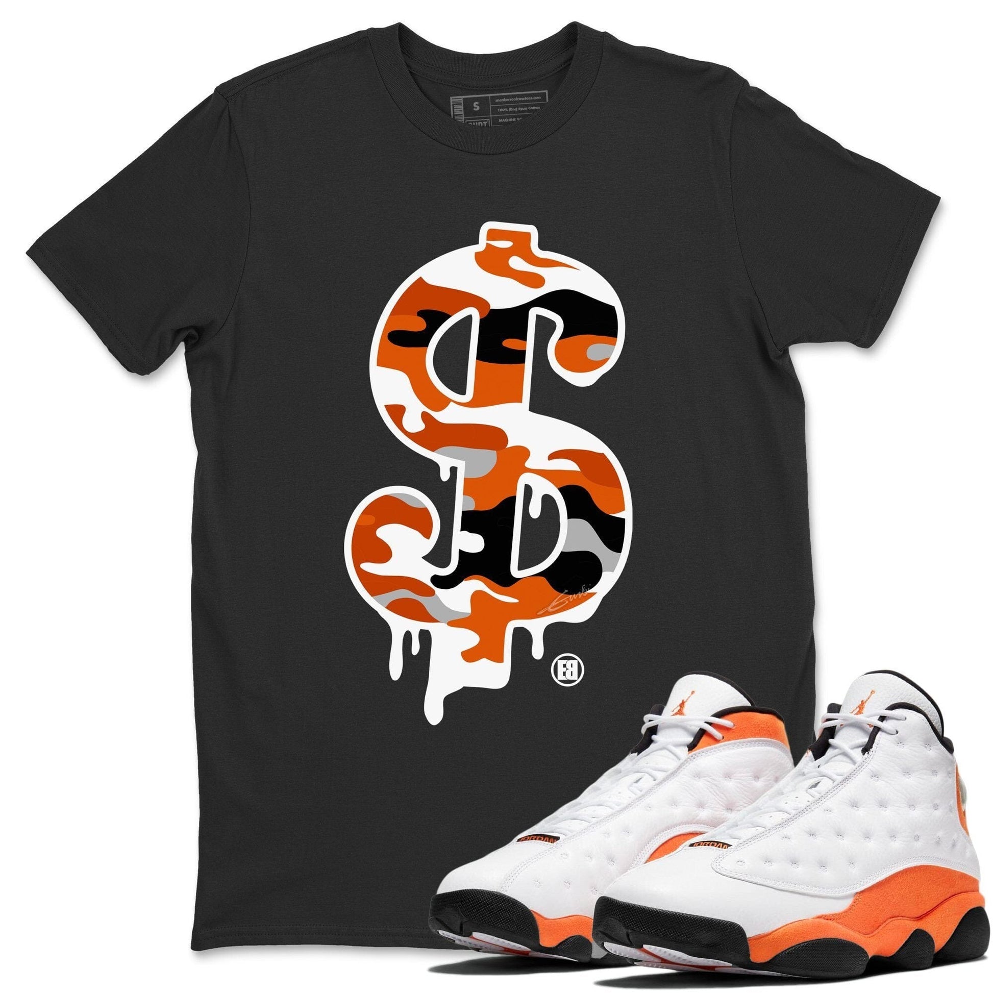 Jordan 13 Starfish Sneaker Match Tees Dollar Camo Sneaker Tees Jordan 13 Starfish Sneaker Release Tees Unisex Shirts