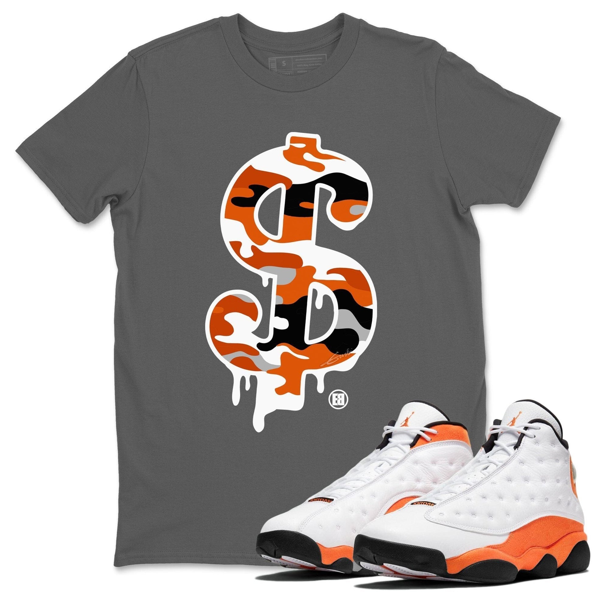 Jordan 13 Starfish Sneaker Match Tees Dollar Camo Sneaker Tees Jordan 13 Starfish Sneaker Release Tees Unisex Shirts