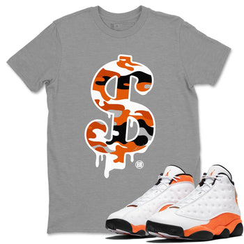 Jordan 13 Starfish Sneaker Match Tees Dollar Camo Sneaker Tees Jordan 13 Starfish Sneaker Release Tees Unisex Shirts