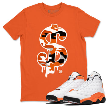 Jordan 13 Starfish Sneaker Match Tees Dollar Camo Sneaker Tees Jordan 13 Starfish Sneaker Release Tees Unisex Shirts