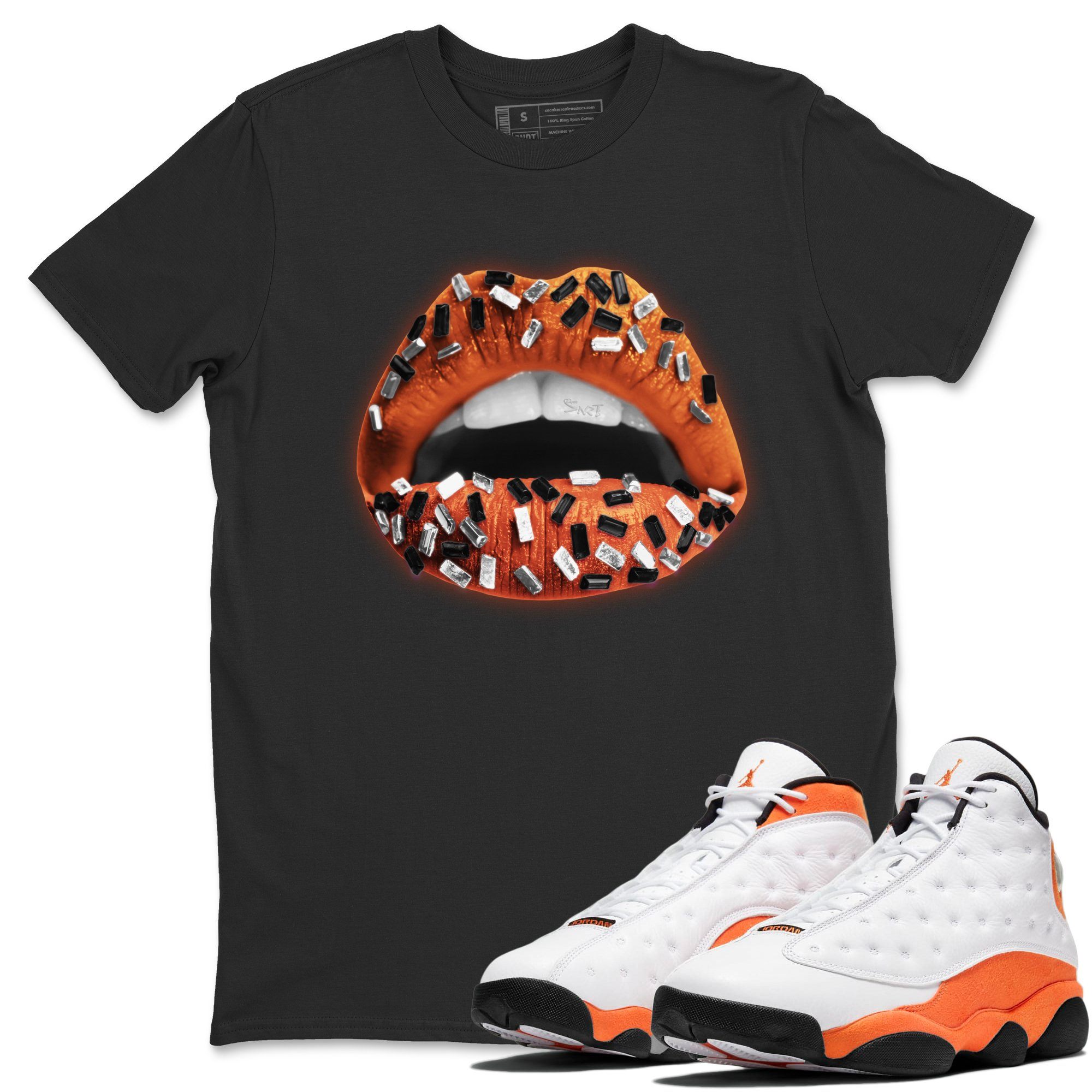 Jordan 13 Starfish Sneaker Match Tees Lips Jewel Sneaker Tees Jordan 13 Starfish Sneaker Release Tees Unisex Shirts