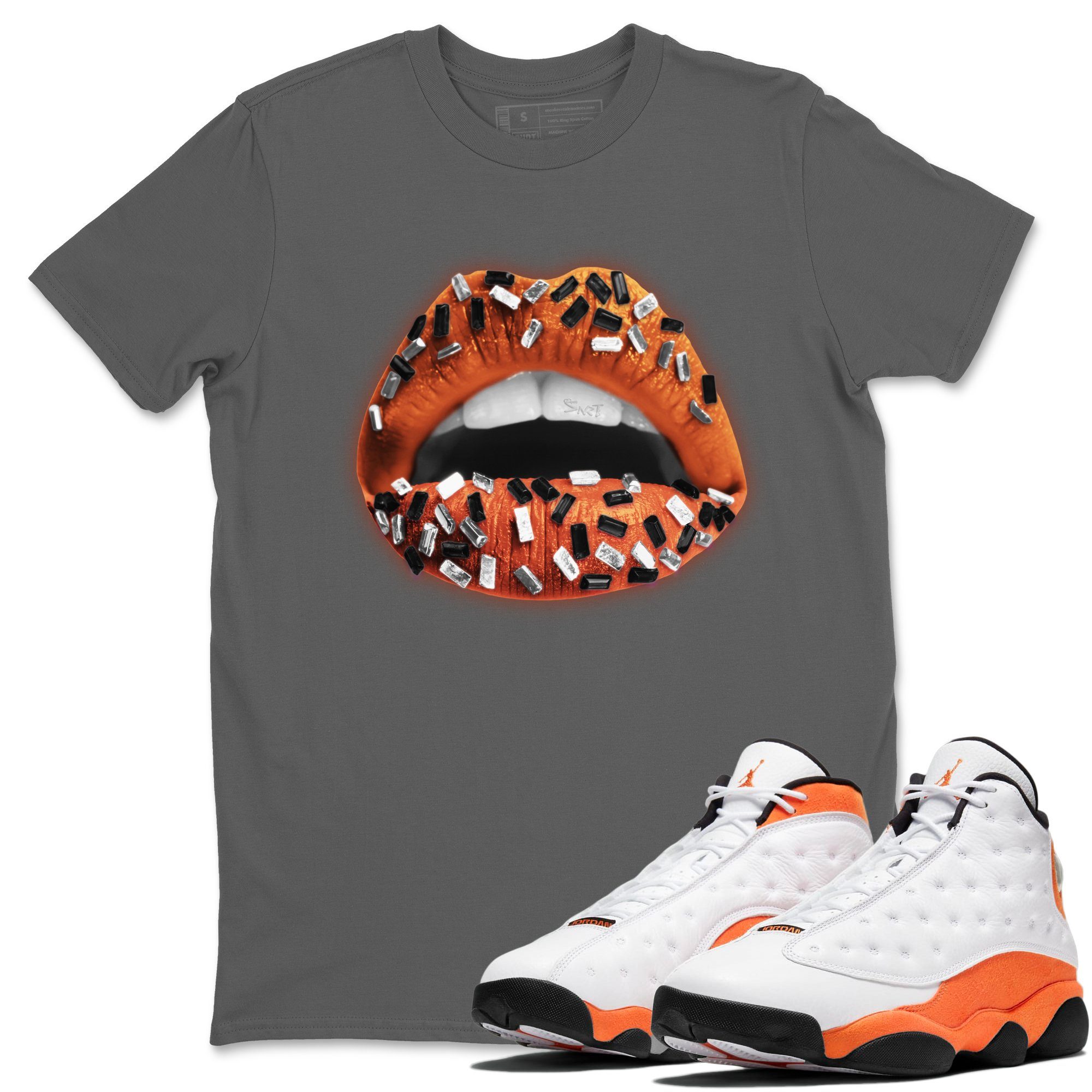 Jordan 13 Starfish Sneaker Match Tees Lips Jewel Sneaker Tees Jordan 13 Starfish Sneaker Release Tees Unisex Shirts