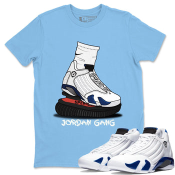Jordan 14 Hyper Royal Sneaker Match Tees Jordan Gang Sneaker Tees Jordan 14 Hyper Royal Sneaker Release Tees Unisex Shirts
