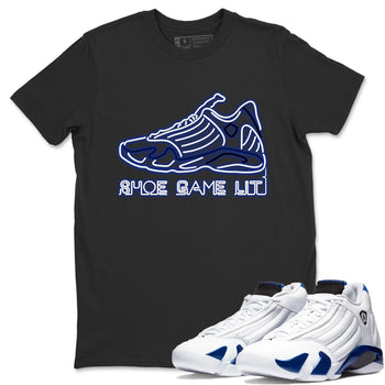 Jordan 14 Hyper Royal Sneaker Match Tees Shoe Game Lit Sneaker Tees Jordan 14 Hyper Royal Sneaker Release Tees Unisex Shirts