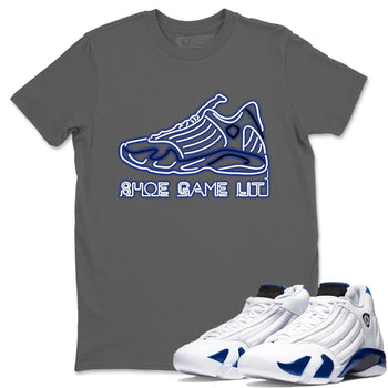 Jordan 14 Hyper Royal Sneaker Match Tees Shoe Game Lit Sneaker Tees Jordan 14 Hyper Royal Sneaker Release Tees Unisex Shirts