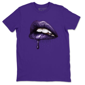 Jordan 3 Court Purple Sneaker Match Tees Dripping Lips Sneaker Tees Jordan 3 Court Purple Sneaker Release Tees Unisex Shirts