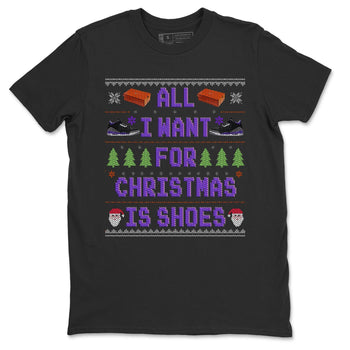 Jordan 3 Court Purple Sneaker Match Tees All I Want For Christmas Is Shoes Sneaker Tees Jordan 3 Court Purple Sneaker Release Tees Unisex Shirts