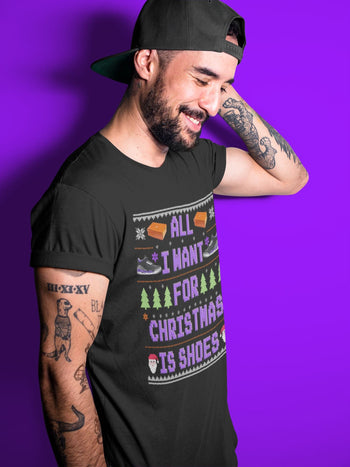 Jordan 3 Court Purple Sneaker Match Tees All I Want For Christmas Is Shoes Sneaker Tees Jordan 3 Court Purple Sneaker Release Tees Unisex Shirts
