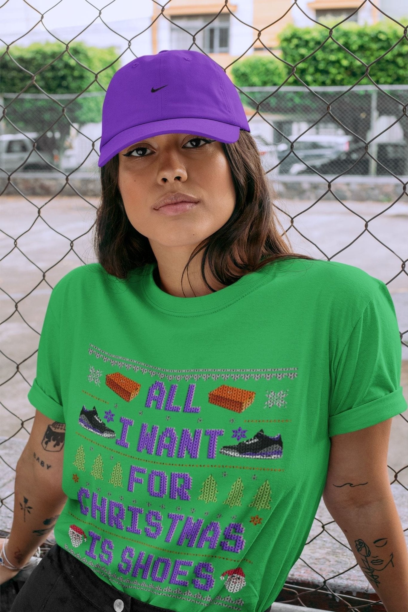 Jordan 3 Court Purple Sneaker Match Tees All I Want For Christmas Is Shoes Sneaker Tees Jordan 3 Court Purple Sneaker Release Tees Unisex Shirts