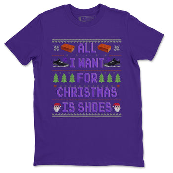 Jordan 3 Court Purple Sneaker Match Tees All I Want For Christmas Is Shoes Sneaker Tees Jordan 3 Court Purple Sneaker Release Tees Unisex Shirts