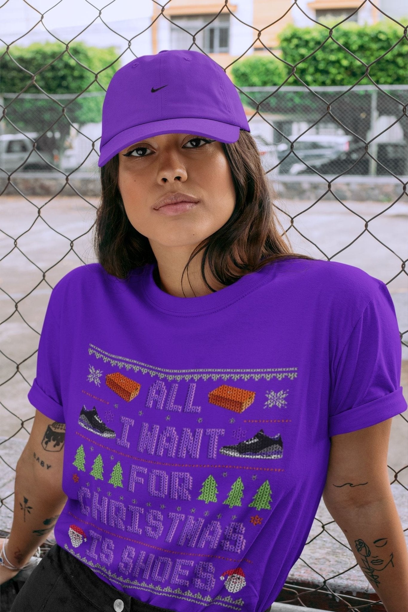 Jordan 3 Court Purple Sneaker Match Tees All I Want For Christmas Is Shoes Sneaker Tees Jordan 3 Court Purple Sneaker Release Tees Unisex Shirts