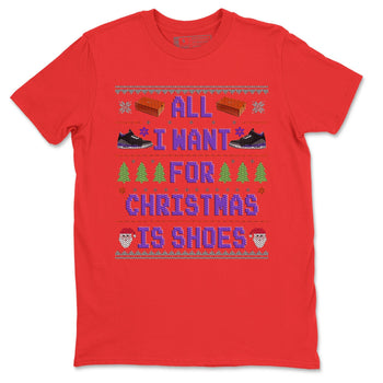 Jordan 3 Court Purple Sneaker Match Tees All I Want For Christmas Is Shoes Sneaker Tees Jordan 3 Court Purple Sneaker Release Tees Unisex Shirts