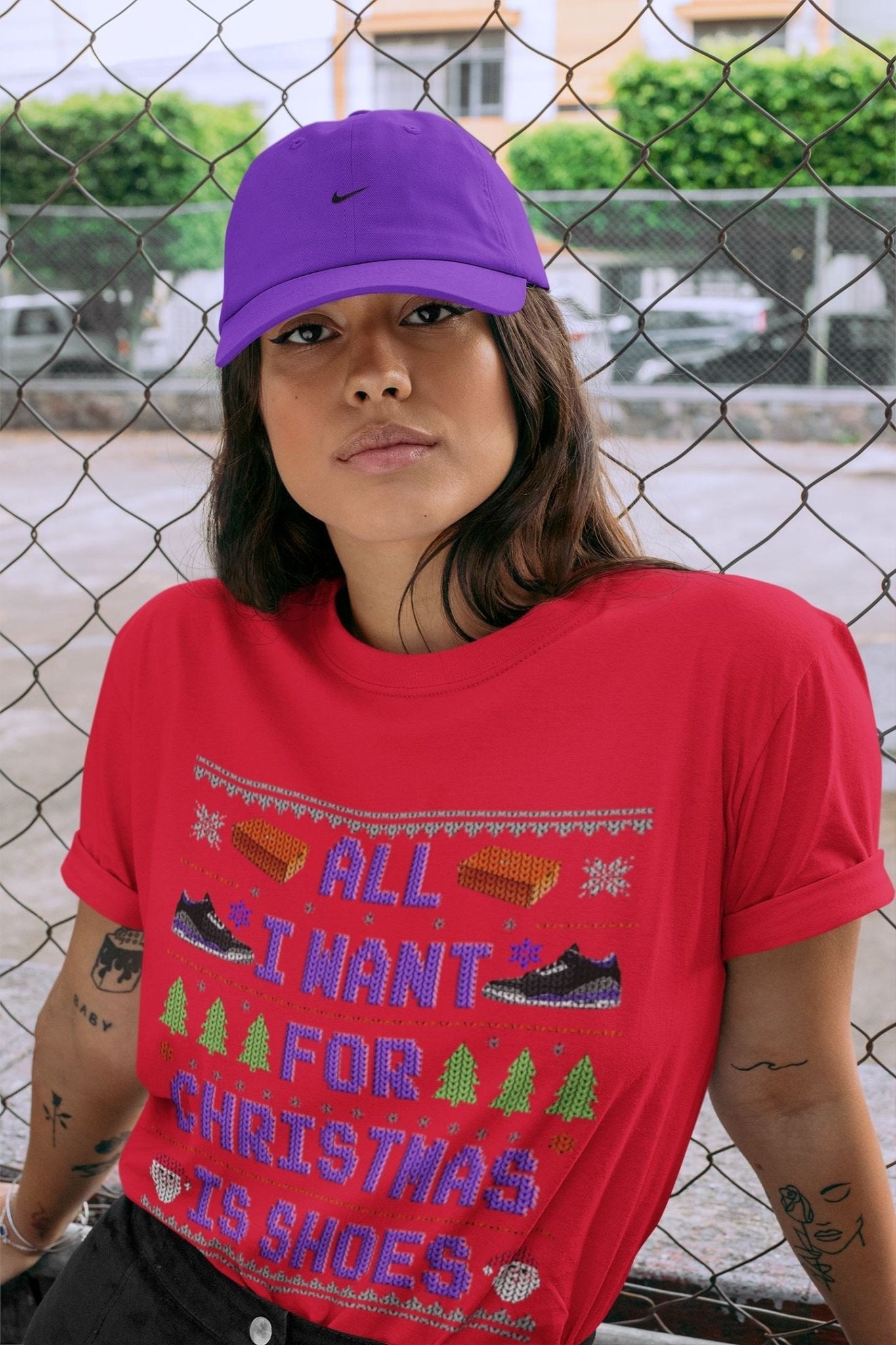 Jordan 3 Court Purple Sneaker Match Tees All I Want For Christmas Is Shoes Sneaker Tees Jordan 3 Court Purple Sneaker Release Tees Unisex Shirts