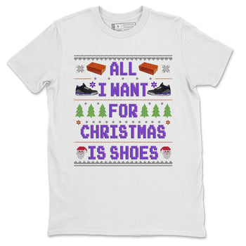 Jordan 3 Court Purple Sneaker Match Tees All I Want For Christmas Is Shoes Sneaker Tees Jordan 3 Court Purple Sneaker Release Tees Unisex Shirts