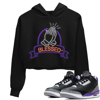 Jordan 3 Court Purple Sneaker Match Tees Blessed Sneaker Tees Jordan 3 Court Purple Sneaker Release Tees Women's Shirts