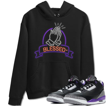 Jordan 3 Court Purple Sneaker Match Tees Blessed Sneaker Tees Jordan 3 Court Purple Sneaker Release Tees Unisex Shirts