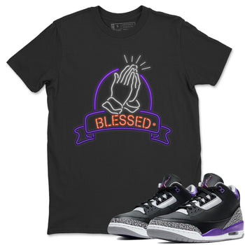 Jordan 3 Court Purple Sneaker Match Tees Blessed Sneaker Tees Jordan 3 Court Purple Sneaker Release Tees Unisex Shirts
