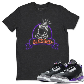 Jordan 3 Court Purple Sneaker Match Tees Blessed Sneaker Tees Jordan 3 Court Purple Sneaker Release Tees Unisex Shirts