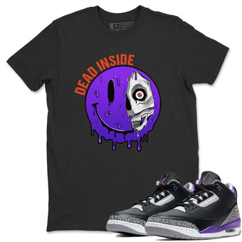 Jordan 3 Court Purple Sneaker Match Tees Dead Inside Sneaker Tees Jordan 3 Court Purple Sneaker Release Tees Unisex Shirts