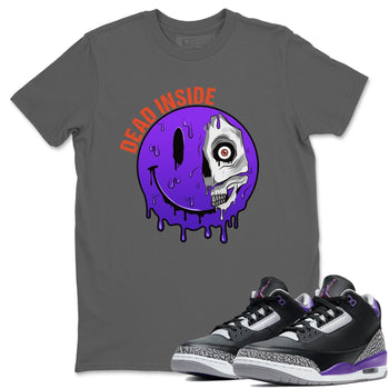 Jordan 3 Court Purple Sneaker Match Tees Dead Inside Sneaker Tees Jordan 3 Court Purple Sneaker Release Tees Unisex Shirts