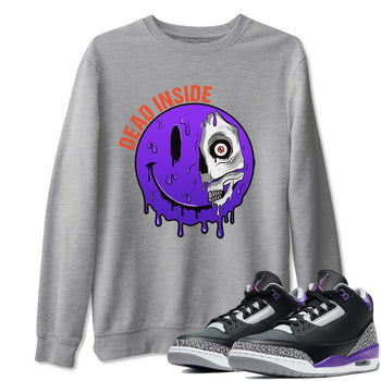 Jordan 3 Court Purple Sneaker Match Tees Dead Inside Sneaker Tees Jordan 3 Court Purple Sneaker Release Tees Unisex Shirts