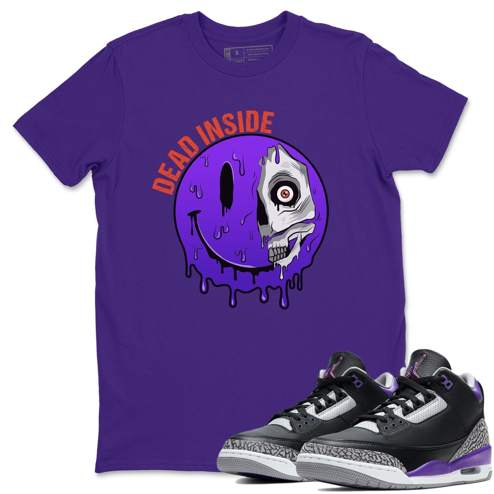 Jordan 3 Court Purple Sneaker Match Tees Dead Inside Sneaker Tees Jordan 3 Court Purple Sneaker Release Tees Unisex Shirts