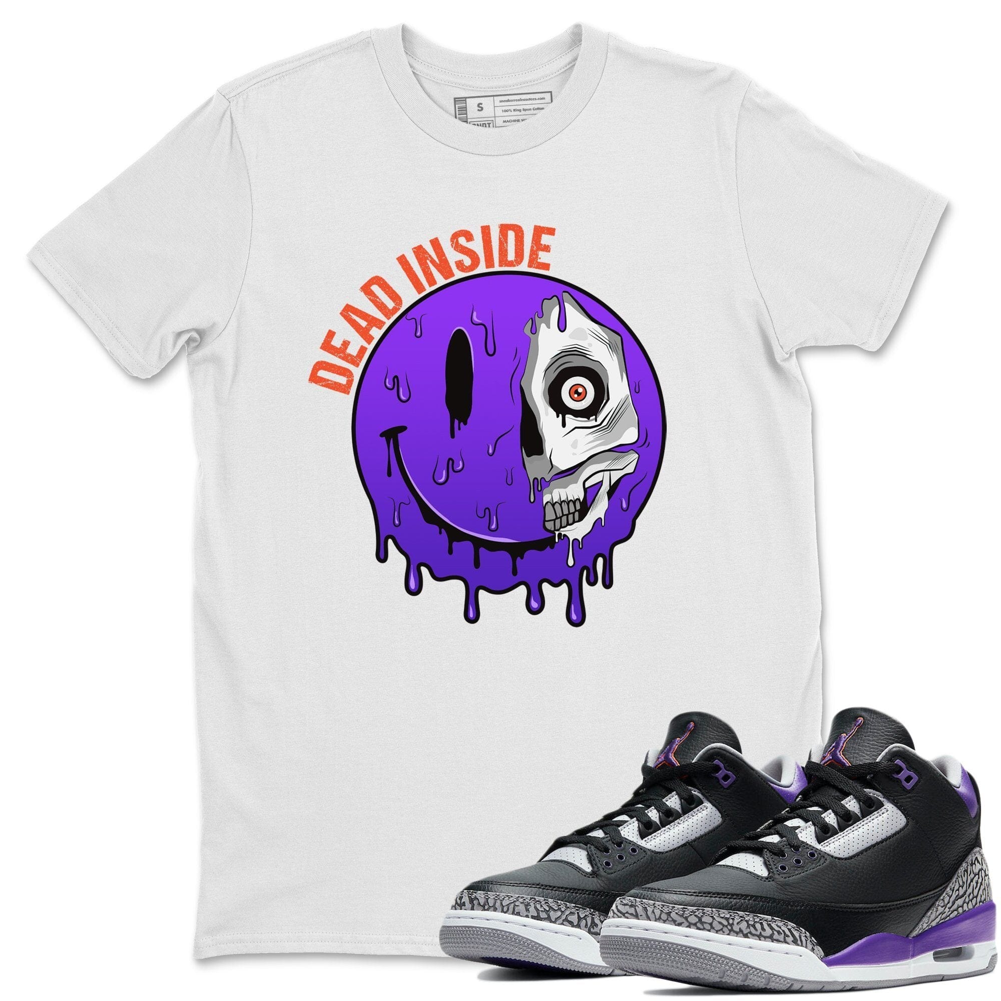 Jordan 3 Court Purple Sneaker Match Tees Dead Inside Sneaker Tees Jordan 3 Court Purple Sneaker Release Tees Unisex Shirts