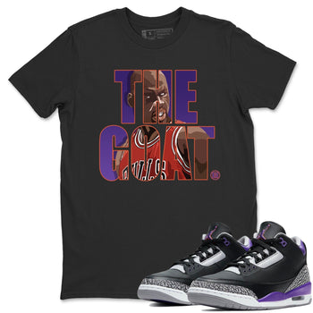 Jordan 3 Court Purple Sneaker Match Tees The Goat Sneaker Tees Jordan 3 Court Purple Sneaker Release Tees Unisex Shirts