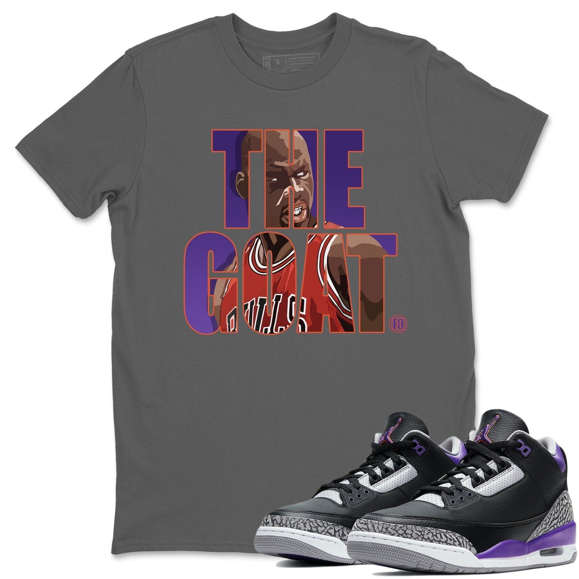 Jordan 3 Court Purple Sneaker Match Tees The Goat Sneaker Tees Jordan 3 Court Purple Sneaker Release Tees Unisex Shirts