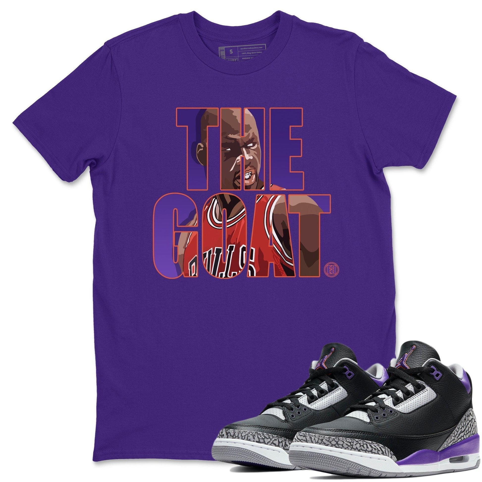 Jordan 3 Court Purple Sneaker Match Tees The Goat Sneaker Tees Jordan 3 Court Purple Sneaker Release Tees Unisex Shirts
